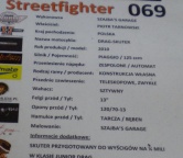 tabliczka informacyjna streetfighter