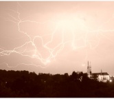 Lightnings over saint Joachim church (Sosnowiec), Photo 618