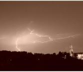 Lightnings over saint Joachim church (Sosnowiec), Photo 619